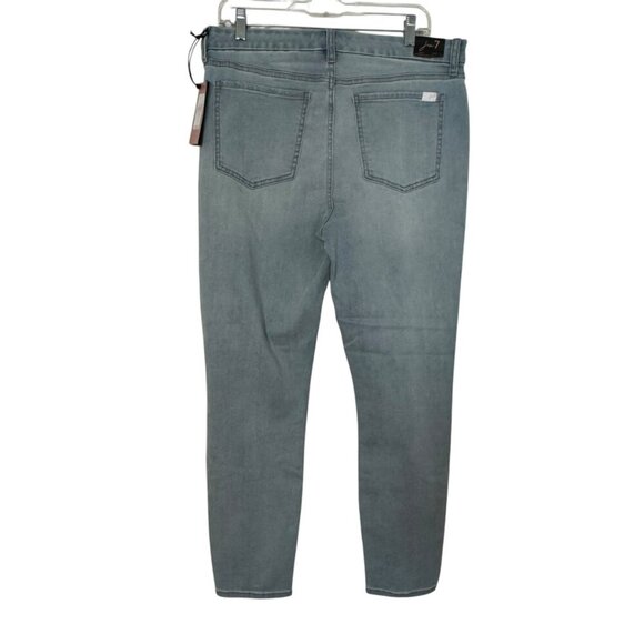 Jen7 By 7 For All Mankind Women's Blue High Waist Skinny Jeans Size 10 - Picture 4 of 5